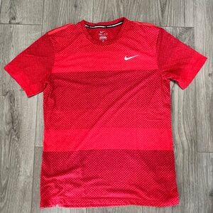 Nike Men's Running Shirt Dri-Fit Touch Tailwind Stripe Pocket Size M